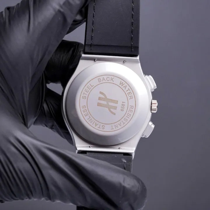 Luxury Skeleton Chronograph Style Watch for Men & Boys – Automatic Look Rubber Strap Wrist Watch | Premium Stainless Steel Case, Working Date Display, Bold Sports & Business Design