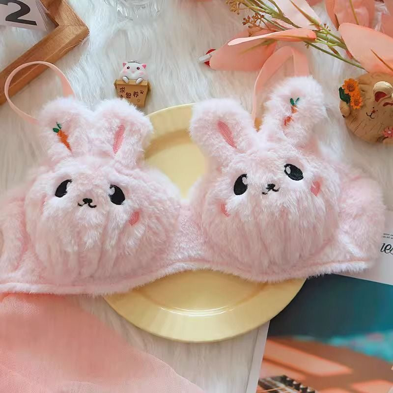 Cute Bunny Plush Bra & Panty Set – Soft & Comfortable (2-Piece Set)