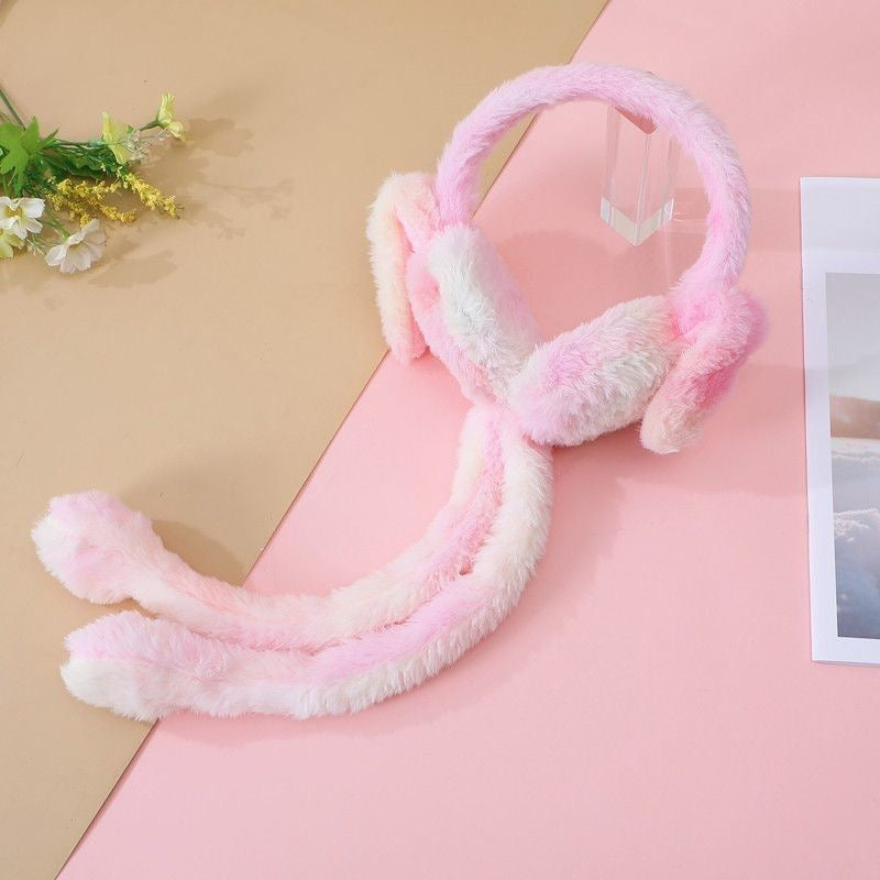 Plush Bunny Earmuffs – Soft Pastel Winter Accessory