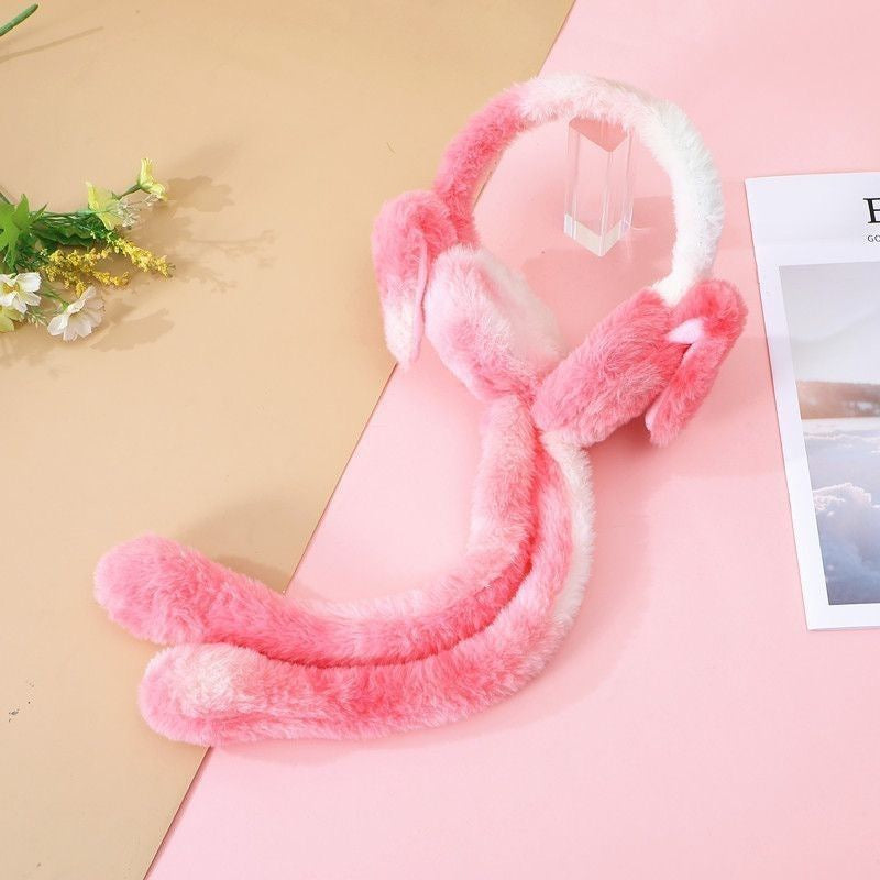 Plush Bunny Earmuffs – Soft Pastel Winter Accessory