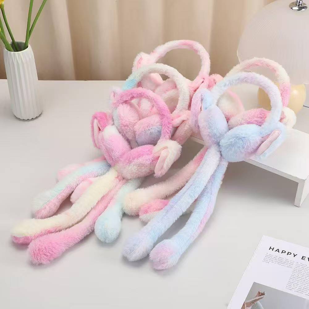Plush Bunny Earmuffs – Soft Pastel Winter Accessory